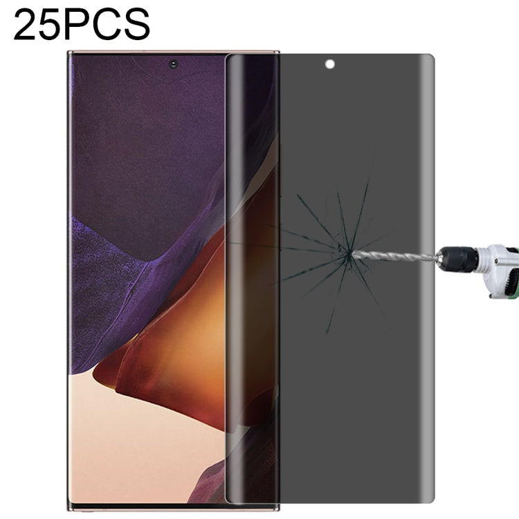 For OnePlus 9 Pro No Fingerprint Unlock 25pcs 0.3mm 9H Surface Hardness 3D Curved Surface Privacy Glass Film