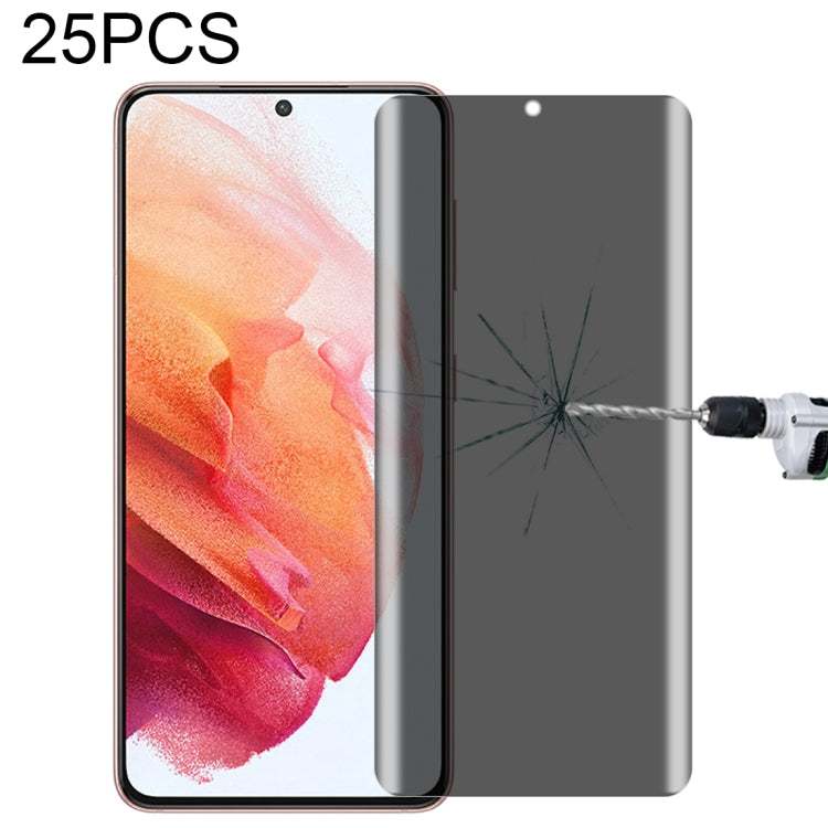 For OnePlus 9 Pro No Fingerprint Unlock 25pcs 0.3mm 9H Surface Hardness 3D Curved Surface Privacy Glass Film
