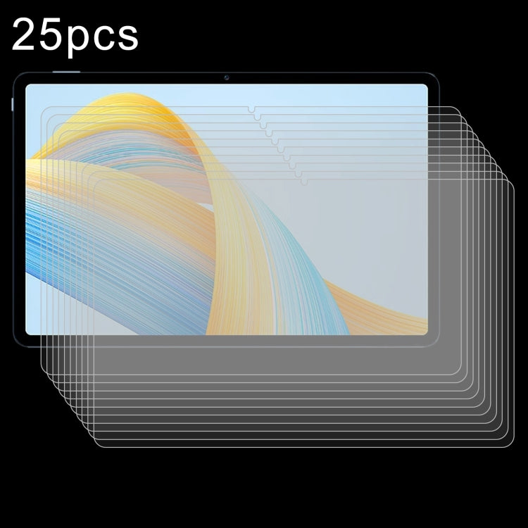 For Honor Pad 10 / Pad V8 Pro / Pad 9 25pcs 9H 2.5D Explosion-proof Tempered Tablet Glass Film, For Honor Pad 10 / Pad V8 Pro / Pad 9 (25 PCS)