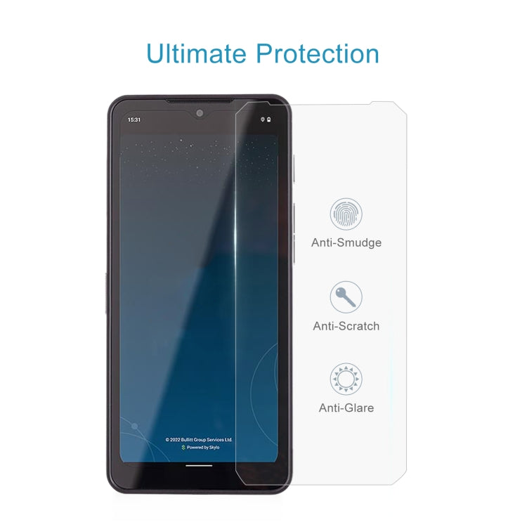 50pcs 0.26mm 9H 2.5D Tempered Glass Film, For CAT S75, For CAT S53