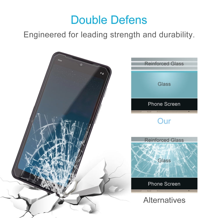 50pcs 0.26mm 9H 2.5D Tempered Glass Film, For CAT S75, For CAT S53