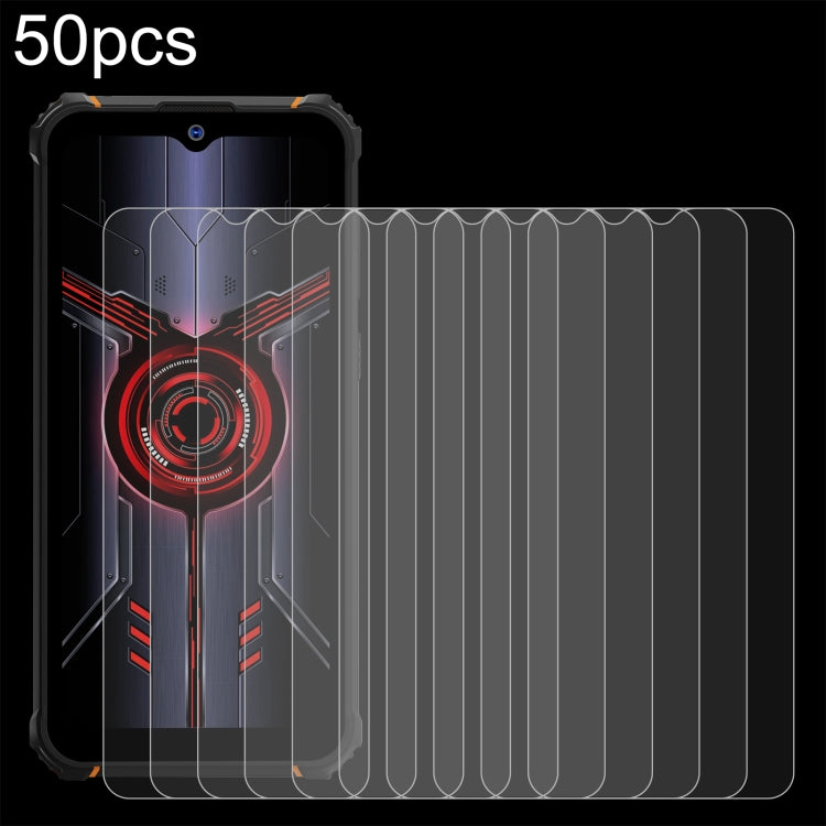 50pcs 0.26mm 9H 2.5D Tempered Glass Film, For HOTWAV Cyber 15, For HOTWAV Note 13, For HOTWAV T7, For HOTWAV Note 13 Pro, For HOTWAV W10 Pro, For HOTWAV W10, For HOTWAV T5 Max