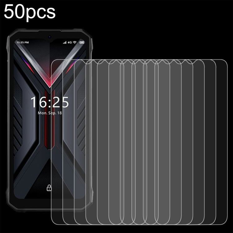 50pcs 0.26mm 9H 2.5D Tempered Glass Film, For HOTWAV Note 18 Pro, For HOTWAV Note 18 GT, For HOTWAV Hyper 7, For HOTWAV Cyber 13, For HOTWAV T7 Pro