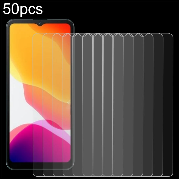 50pcs 0.26mm 9H 2.5D Tempered Glass Film