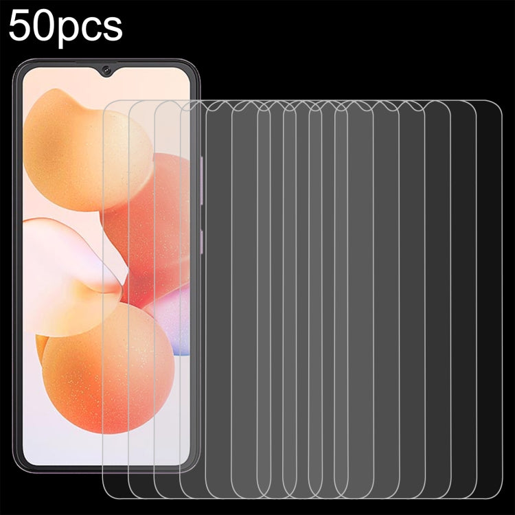 50pcs 0.26mm 9H 2.5D Tempered Glass Film