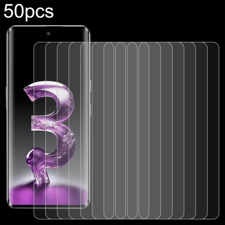 50pcs 0.26mm 9H 2.5D Tempered Glass Film