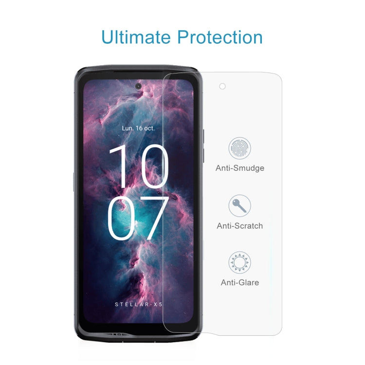 50pcs 0.26mm 9H 2.5D Tempered Glass Film, For Crosscall Stellar X5