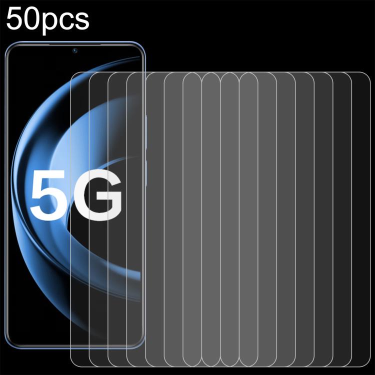 50pcs 0.26mm 9H 2.5D Tempered Glass Film