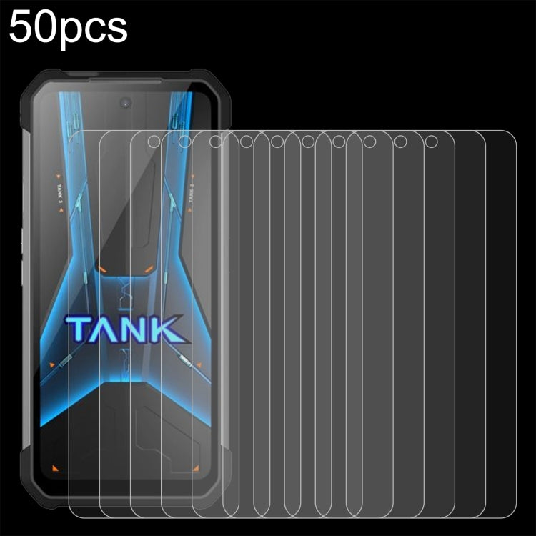 50pcs 0.26mm 9H 2.5D Tempered Glass Film, For Unihertz Titan 2, For Unihertz 8849 Tank 4 Pro / 8849 Tank 4, For Unihertz 8849 Tank 2 Pro, For Unihertz 8849 Tank 3S, For Unihertz Tank 3 Pro 8849