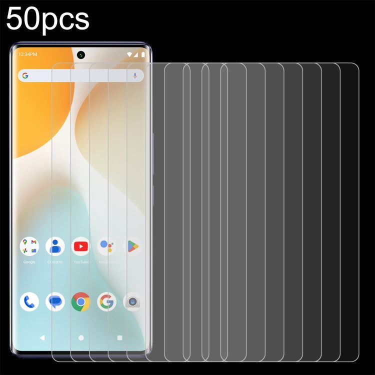 50pcs 0.26mm 9H 2.5D Tempered Glass Film, For BLU Bold K10, For BLU G54, For BLU G64, For BLU Bold K50, For BLU C9, For BLU View 5 Pro, For BLU View 5, For BLU View Speed 5G, For BLU View 4, For BLU View 1