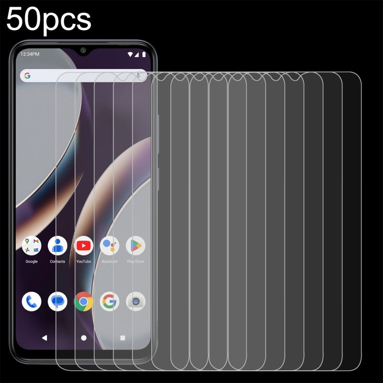 50pcs 0.26mm 9H 2.5D Tempered Glass Film, For BLU Bold K10, For BLU G54, For BLU G64, For BLU Bold K50, For BLU C9, For BLU View 5 Pro, For BLU View 5, For BLU View Speed 5G, For BLU View 4, For BLU View 1