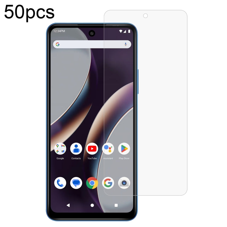 50pcs 0.26mm 9H 2.5D Tempered Glass Film, For BLU Bold K10, For BLU G54, For BLU G64, For BLU Bold K50, For BLU C9, For BLU View 5 Pro, For BLU View 5, For BLU View Speed 5G, For BLU View 4, For BLU View 1