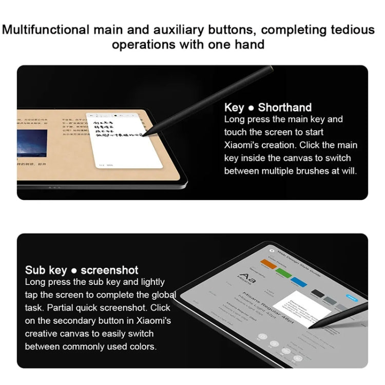 Original Xiaomi Focus Stylus Pen for Xiaomi Pad 6 Max 14 / Pad 6S Pro 12.4 / Pad 7 / Pad 7 Pro