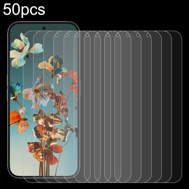 50pcs 0.26mm 9H 2.5D Tempered Glass Film, For Nothing Phone 3, For Nothing CMF Phone 2 Pro, For Nothing Phone 3a, For Nothing Phone 3a Pro, For Nothing Phone 2a Plus, For Nothing CMF Phone 1, For Nothing Phone 2a