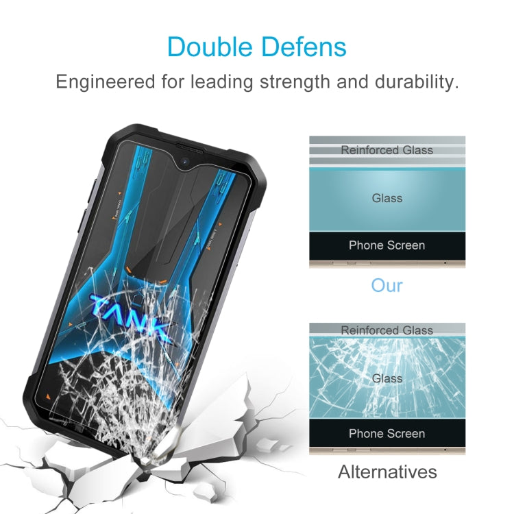 50pcs 0.26mm 9H 2.5D Tempered Glass Film, For Unihertz 8849 Tank Mini 1