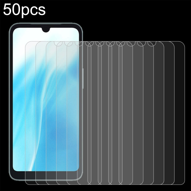 50pcs 0.26mm 9H 2.5D Tempered Glass Film, For Fujitsu Arrows Alpha F-51F, For Fujitsu Arrows We2, For Fujitsu Arrows We2 Plus