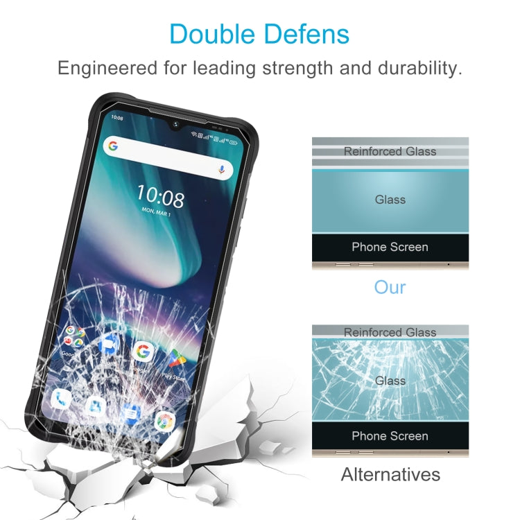 50pcs 3D 0.3mm Fine Hole High Aluminum Tempered Glass Film, For Umidigi Bison X20