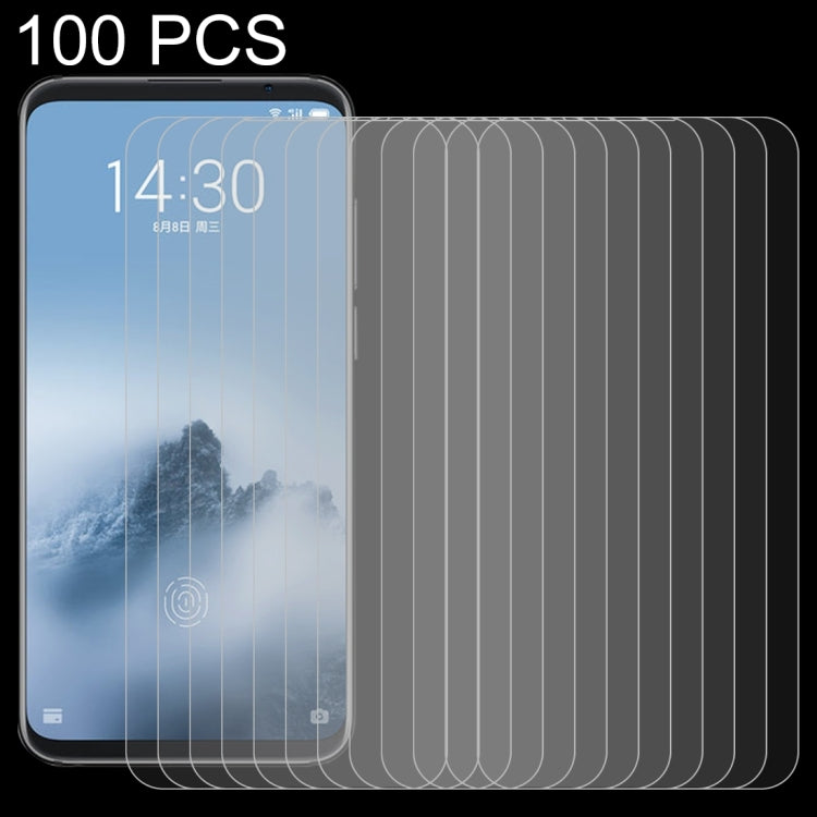 100 PCS 0.26mm 9H 2.5D Tempered Glass Film for Meizu 16, For 16(100PCS)