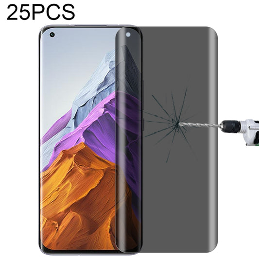 For OnePlus 9 Pro No Fingerprint Unlock 25pcs 0.3mm 9H Surface Hardness 3D Curved Surface Privacy Glass Film, For Xiaomi Mi 11 (25 PCS), For vivo X50 Pro (25 PCS), For OPPO Reno5 Pro 5G (25 PCS), For OnePlus 8 Pro (25 PCS), For Meizu 18 / 18s (25 PCS)