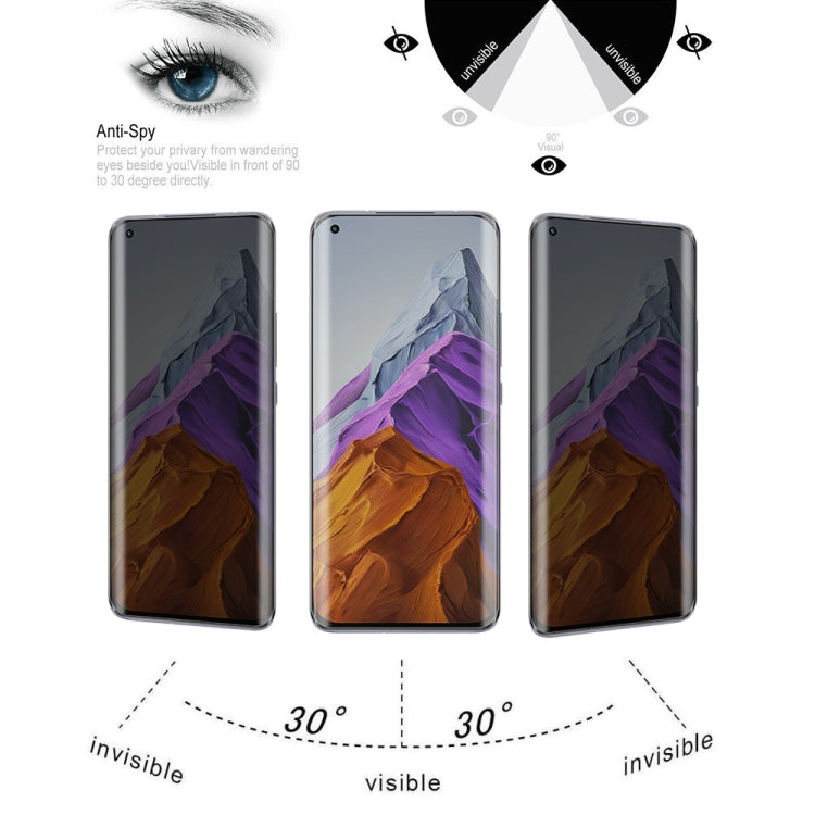 For OnePlus 9 Pro No Fingerprint Unlock 25pcs 0.3mm 9H Surface Hardness 3D Curved Surface Privacy Glass Film, For Xiaomi Mi 11 (25 PCS), For vivo X50 Pro (25 PCS), For OPPO Reno5 Pro 5G (25 PCS), For OnePlus 8 Pro (25 PCS), For Meizu 18 / 18s (25 PCS) ...