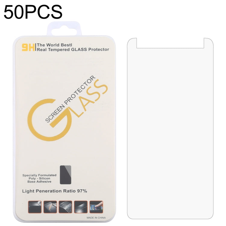 50 PCS 0.26mm 9H 2.5D Tempered Glass Film, For AGM X5 (50 PCS), For Nokia C01 Plus (50 PCS), For Nokia XR20 (50 PCS), For Blackview BL5000 Dual (50 PCS), For CAT S42 H+ (50 PCS), For Cubot Max 3 (50 PCS), For Doogee V10 5G (50 PCS)