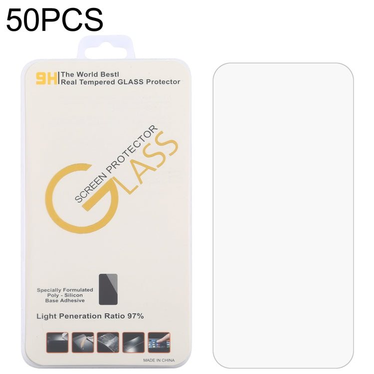 50 PCS 0.26mm 9H 2.5D Tempered Glass Film, For AGM X5 (50 PCS), For Nokia C01 Plus (50 PCS), For Nokia XR20 (50 PCS), For Blackview BL5000 Dual (50 PCS), For CAT S42 H+ (50 PCS), For Cubot Max 3 (50 PCS), For Doogee V10 5G (50 PCS)