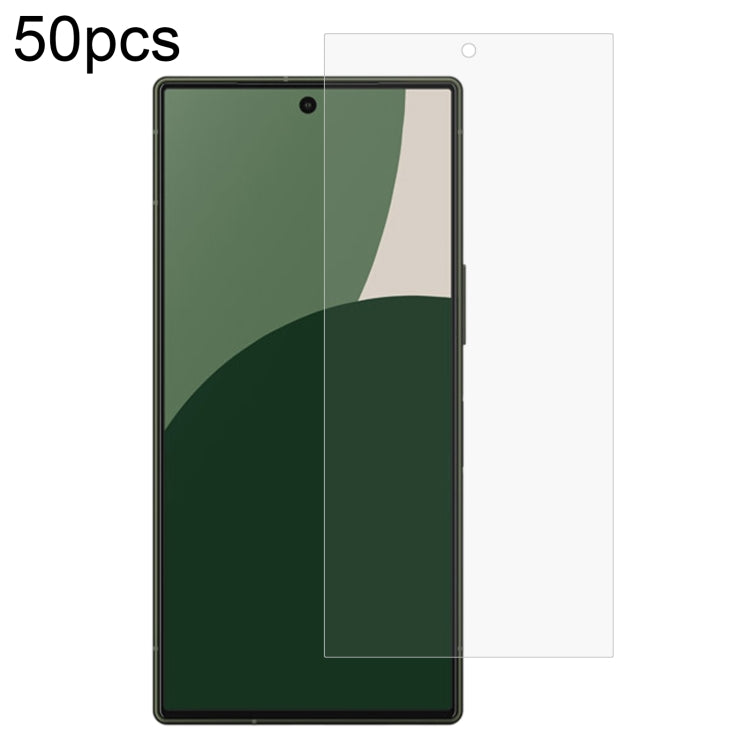 50pcs 0.26mm 9H 2.5D Tempered Glass Film, For Sharp Basio Active3, For Sharp Aquos Sense9 Plus, For Sharp Aquos Sense9, For Sharp Aquos R9 Pro, For Sharp Aquos Wish4, For Sharp Aquos R9, For Sharp Basio Active, For Sharp Aquos R8 Pro, For Sharp Aquos R8