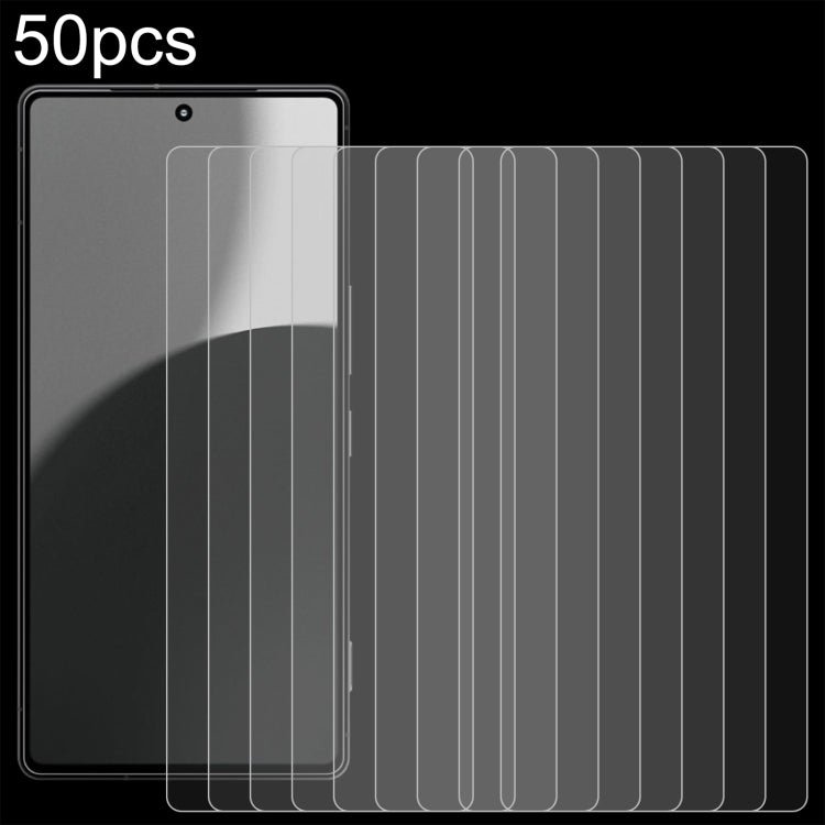 50pcs 0.26mm 9H 2.5D Tempered Glass Film, For Sharp Basio Active3, For Sharp Aquos Sense9 Plus, For Sharp Aquos Sense9, For Sharp Aquos R9 Pro, For Sharp Aquos Wish4, For Sharp Aquos R9, For Sharp Basio Active, For Sharp Aquos R8 Pro, For Sharp Aquos R8