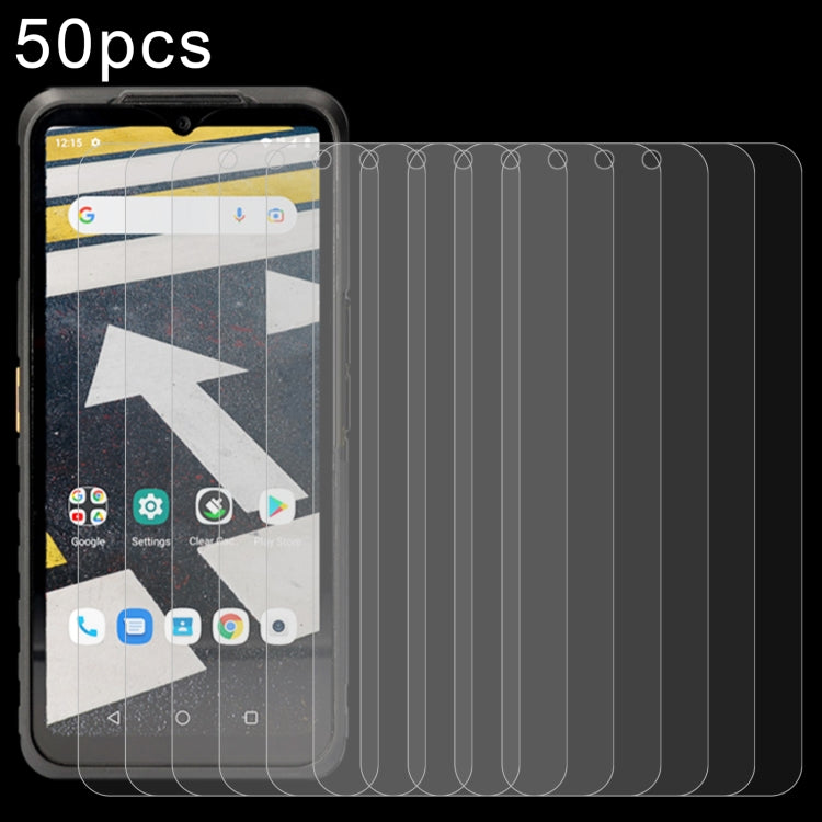 50pcs 0.26mm 9H 2.5D Tempered Glass Film, For CAT S75, For CAT S53