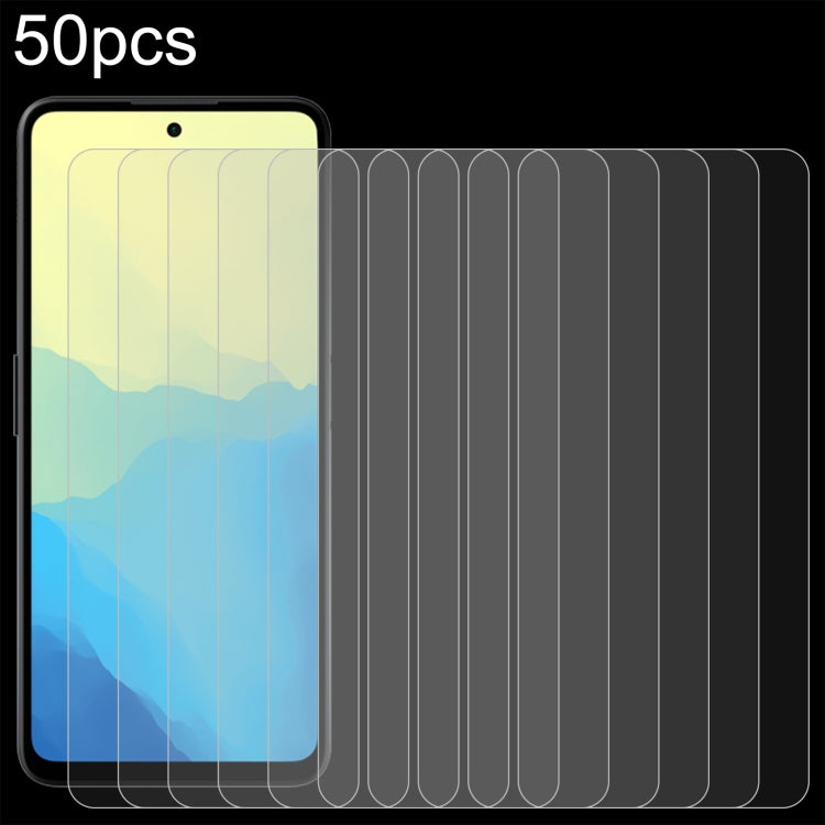 50pcs 0.26mm 9H 2.5D Tempered Glass Film, For Hisense Infinity H60 Zoom, For Hisense Infinity H50S 5G, For Hisense E32 Pro, For Hisense U60