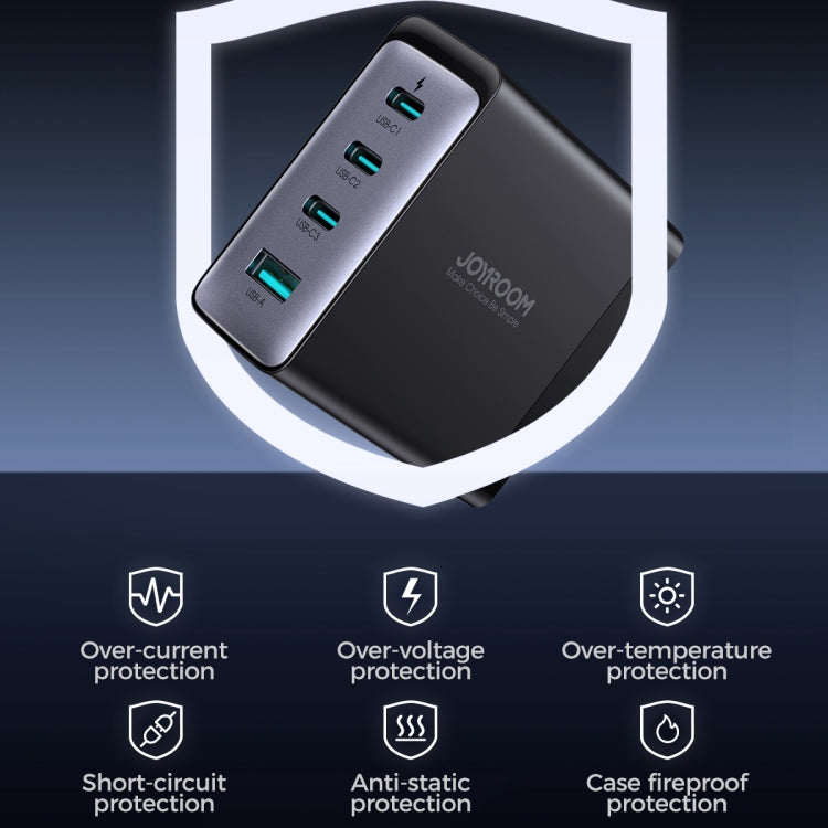 JOYROOM JR-TCG04 100W USB+3 x Type-C GaN Multi-port Charger Set, US Plug