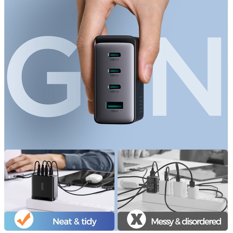 JOYROOM JR-TCG04 100W USB+3 x Type-C GaN Multi-port Charger Set, US Plug