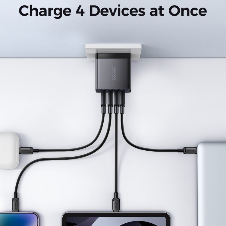 JOYROOM JR-TCG04 100W USB+3 x Type-C GaN Multi-port Charger Set, US Plug