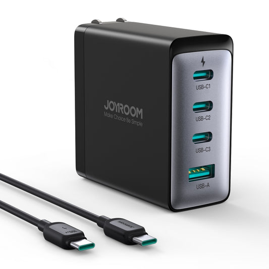 JOYROOM JR-TCG04 100W USB+3 x Type-C GaN Multi-port Charger Set, US Plug