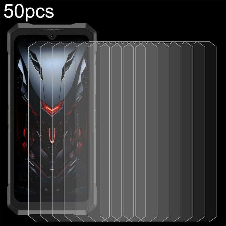 50pcs 0.26mm 9H 2.5D Tempered Glass Film, For DOOGEE Note 59 Pro / Note 59, For DOOGEE Fire 6 Max, For DOOGEE S119, For DOOGEE V31GT, For DOOGEE S110