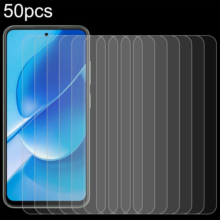 50pcs 0.26mm 9H 2.5D Tempered Glass Film, For HOTWAV Note 18 Pro, For HOTWAV Note 18 GT, For HOTWAV Hyper 7, For HOTWAV Cyber 13, For HOTWAV T7 Pro