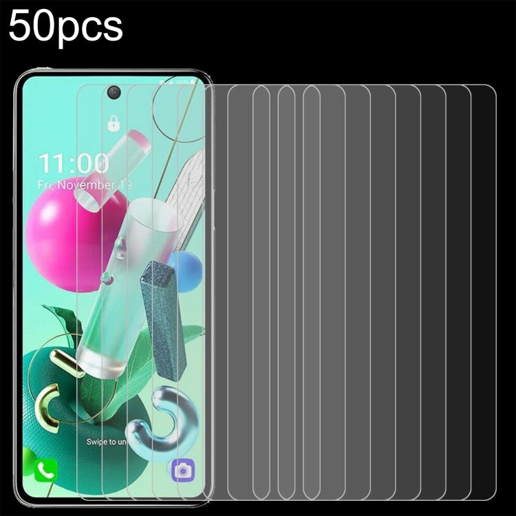 50pcs 0.26mm 9H 2.5D Tempered Glass Film, For LG K83 5G, For LG K33