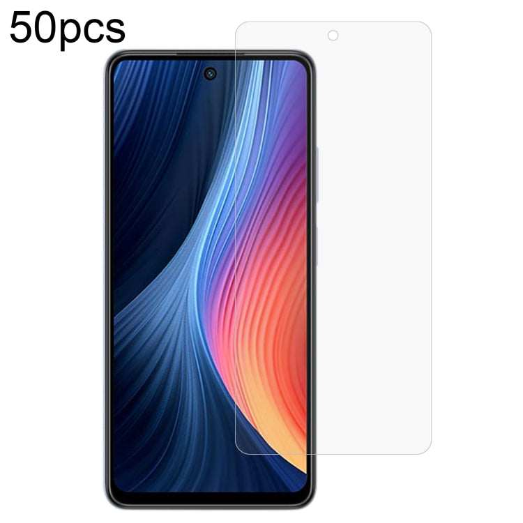 50pcs 0.26mm 9H 2.5D Tempered Glass Film, For itel P55 5G, For itel RS4, For itel S24, For itel P55+, For itel P55, For itel A05s, For itel A70, For itel A60s, For Itel A35, For itel A25, For itel S23+
