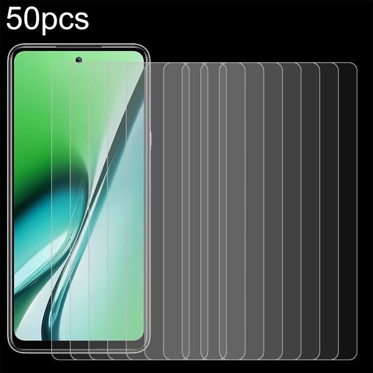 50pcs 0.26mm 9H 2.5D Tempered Glass Film, For Itel Power 70, For Itel S25 Ultra, For Itel S25, For Itel A80, For Itel P65, For Itel A50C, For Itel A50, For Itel S18 Pro, For Itel P40+, For Itel A23 Pro, For Itel P55 5G, For Itel RS4, For Itel S24