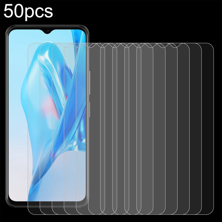 50pcs 0.26mm 9H 2.5D Tempered Glass Film, For Itel Power 70, For Itel S25 Ultra, For Itel S25, For Itel A80, For Itel P65, For Itel A50C, For Itel A50, For Itel S18 Pro, For Itel P40+, For Itel A23 Pro, For Itel P55 5G, For Itel RS4, For Itel S24