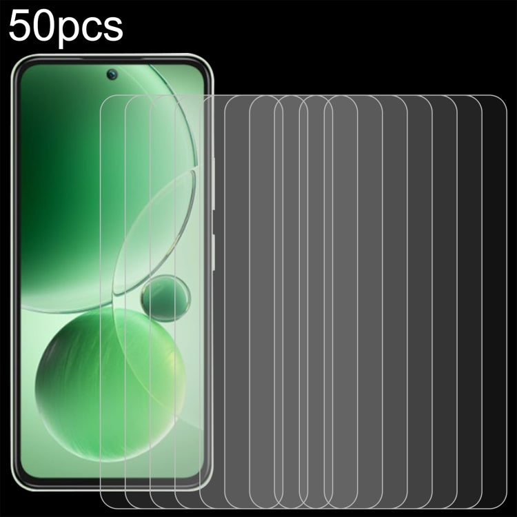 50pcs 0.26mm 9H 2.5D Tempered Glass Film, For Itel Power 70, For Itel S25 Ultra, For Itel S25, For Itel A80, For Itel P65, For Itel A50C, For Itel A50, For Itel S18 Pro, For Itel P40+, For Itel A23 Pro, For Itel P55 5G, For Itel RS4, For Itel S24