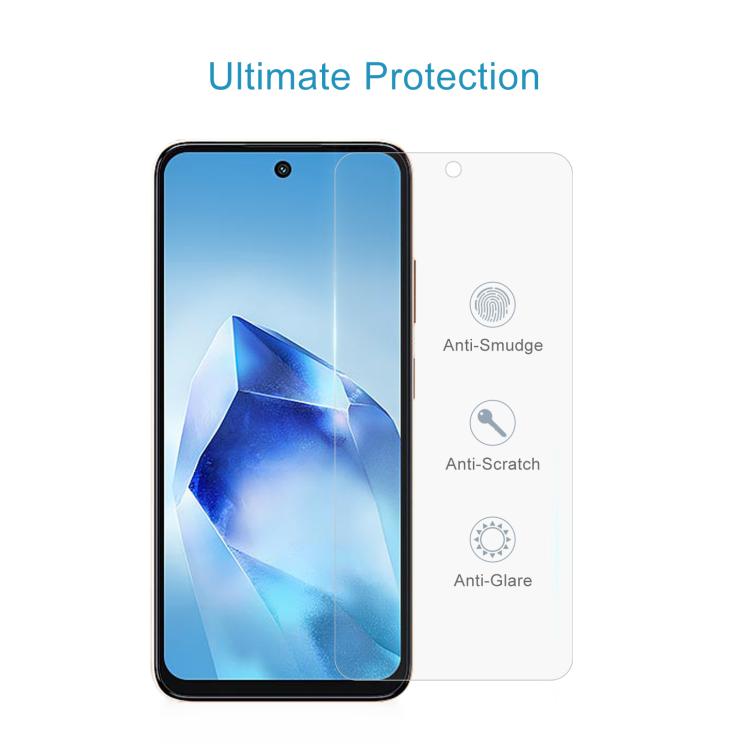 50pcs 0.26mm 9H 2.5D Tempered Glass Film, For Itel Power 70, For Itel S25 Ultra, For Itel S25, For Itel A80, For Itel P65, For Itel A50C, For Itel A50, For Itel S18 Pro, For Itel P40+, For Itel A23 Pro, For Itel P55 5G, For Itel RS4, For Itel S24