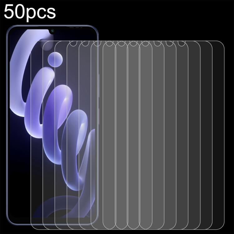 50pcs 0.26mm 9H 2.5D Tempered Glass Film