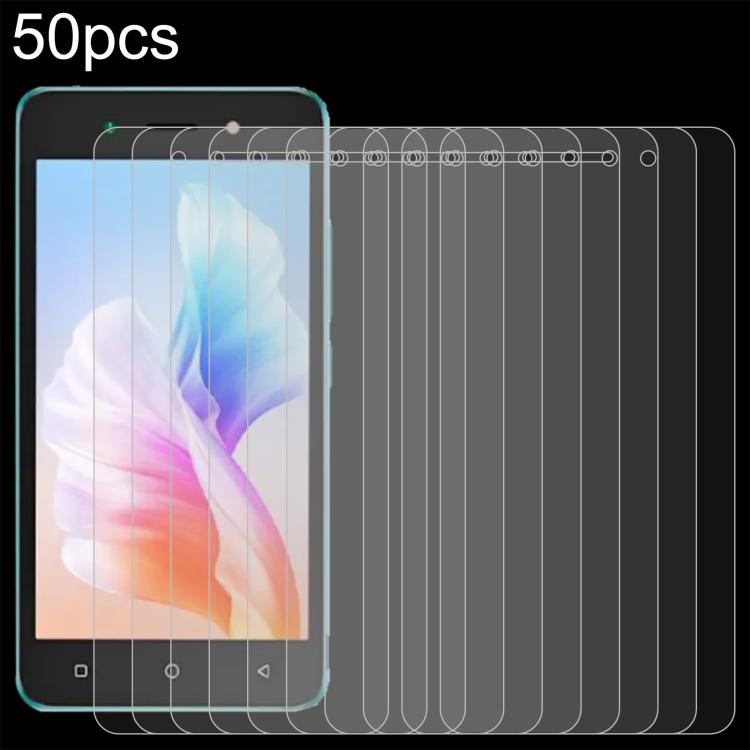 50pcs 0.26mm 9H 2.5D Tempered Glass Film