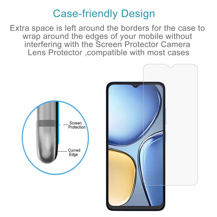 50pcs 0.26mm 9H 2.5D Tempered Glass Film