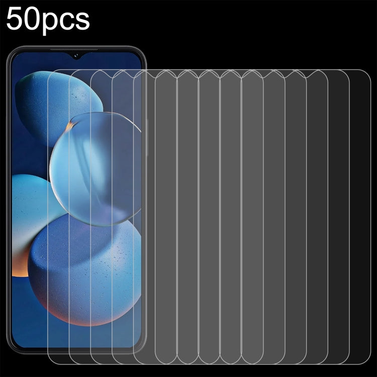 50pcs 0.26mm 9H 2.5D Tempered Glass Film