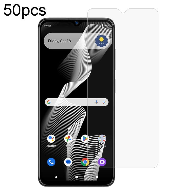 50pcs 0.26mm 9H 2.5D Tempered Glass Film, For Cricket Icon 2026, For Cricket Icon Pro 2026, For Cricket Vision Plus, For Cricket Vision 3, For Cricket Magic 2 5G, For Cricket Debut S3, For Cricket Outlast, For Cricket Debut S2, For Cricket Magic 5G