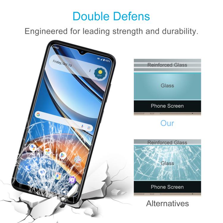 50pcs 0.26mm 9H 2.5D Tempered Glass Film, For Cricket Icon 2026, For Cricket Icon Pro 2026, For Cricket Vision Plus, For Cricket Vision 3, For Cricket Magic 2 5G, For Cricket Debut S3, For Cricket Outlast, For Cricket Debut S2, For Cricket Magic 5G