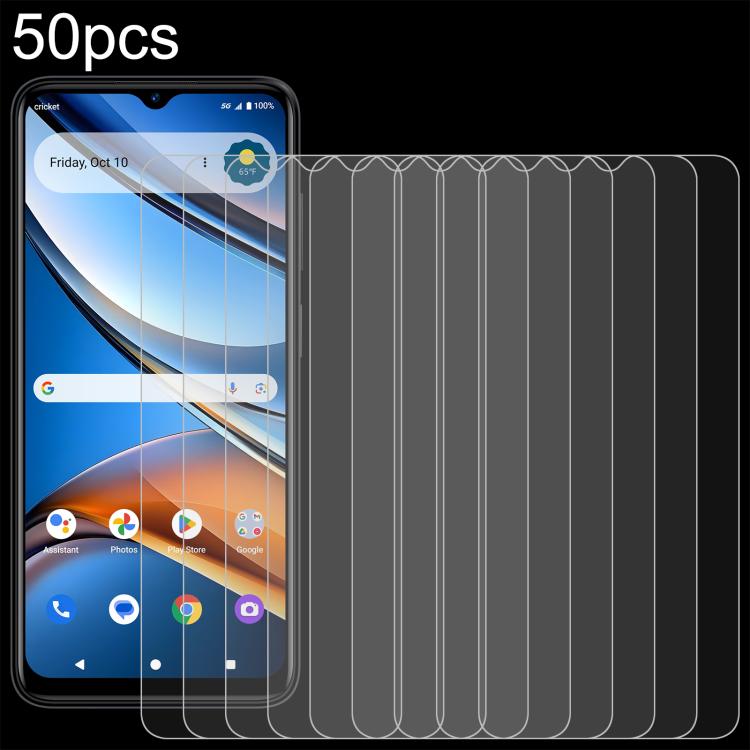 50pcs 0.26mm 9H 2.5D Tempered Glass Film, For Cricket Icon 2026, For Cricket Icon Pro 2026, For Cricket Vision Plus, For Cricket Vision 3, For Cricket Magic 2 5G, For Cricket Debut S3, For Cricket Outlast, For Cricket Debut S2, For Cricket Magic 5G
