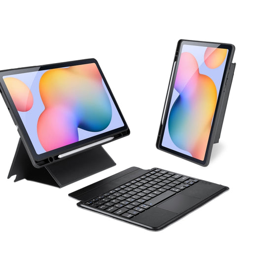 DUX DUCIS DK Floating Magnetic Keyboard Leather Tablet Case with Holder, For Samsung Galaxy Tab S6 Lite / 2024, For Samsung Galaxy Tab S9, For Samsung Galaxy Tab S9+, For Samsung Galaxy Tab S7 / S8, For Samsung Galaxy Tab A8 2021 10.5